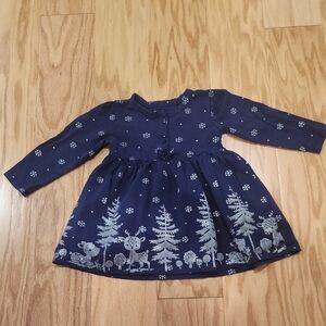 Toddler Girl Dress Long Sleeves Winter Wonderland 2-3 Yrs